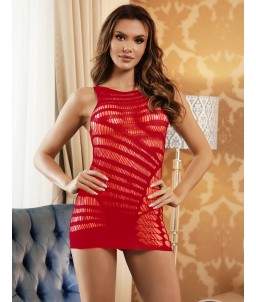 Sextoys, sexshop, loveshop, lingerie sexy : Robes sexy : Robe résille rouge sexy