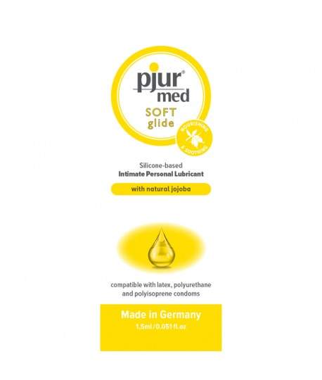 Sextoys, sexshop, loveshop, lingerie sexy : Lubrifiant à base de silicone : Pjur sachet Med soft glide 2ml