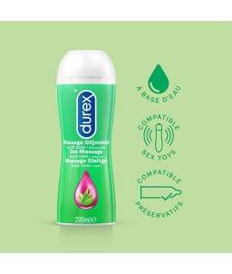 Sextoys, sexshop, loveshop, lingerie sexy : Huiles de Massage et bougies : Durex Play massage 2 en 1 Aloe vera