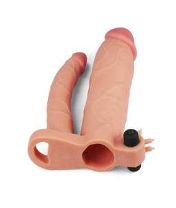 Sextoys, sexshop, loveshop, lingerie sexy : Gaine et Prolongateur : Lovetoy- Double Gode gaine tender vibrant