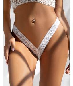 Sextoys, sexshop, loveshop, lingerie sexy : Lingerie sexy grande taille : Sexy Mini String en dentelle blanche L/XL