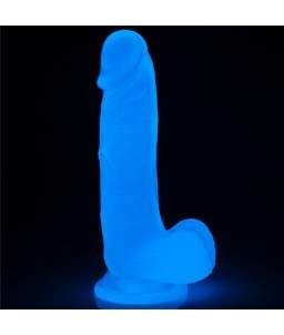 Sextoys, sexshop, loveshop, lingerie sexy : Gode Ventouse : Lovetoy- Gode réaliste PHOSPHORESCENT lumineux