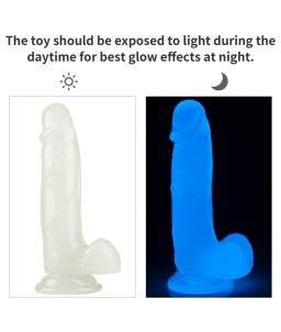 Sextoys, sexshop, loveshop, lingerie sexy : Gode Ventouse : Lovetoy- Gode réaliste PHOSPHORESCENT lumineux