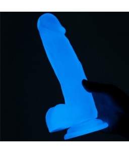 Sextoys, sexshop, loveshop, lingerie sexy : Gode Ventouse : Lovetoy- Gode réaliste PHOSPHORESCENT lumineux