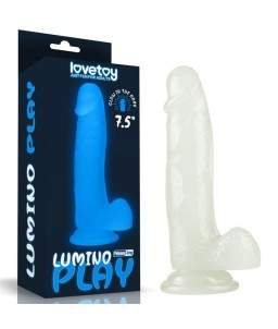 Sextoys, sexshop, loveshop, lingerie sexy : Gode Ventouse : Lovetoy- Gode réaliste PHOSPHORESCENT lumineux