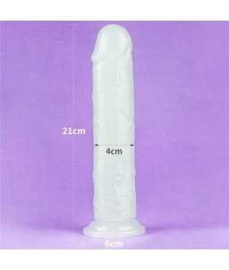 Sextoys, sexshop, loveshop, lingerie sexy : Gode Ventouse : Lovetoy- Gode droit PHOSPHORESCENT lumineux