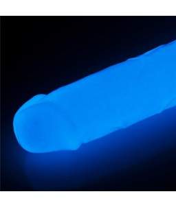 Sextoys, sexshop, loveshop, lingerie sexy : Gode Ventouse : Lovetoy- Gode droit PHOSPHORESCENT lumineux