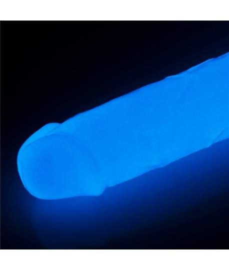 Sextoys, sexshop, loveshop, lingerie sexy : Gode Ventouse : Lovetoy- Gode droit PHOSPHORESCENT lumineux
