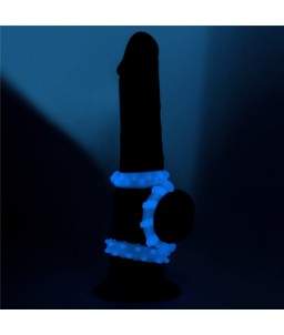 Sextoys, sexshop, loveshop, lingerie sexy : Anneaux Vibrants & Cockring : Lovetoy- 3 cockring PHOSPHORESCENT lumineux