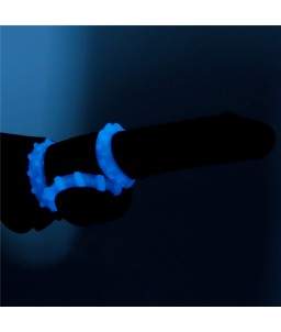 Sextoys, sexshop, loveshop, lingerie sexy : Anneaux Vibrants & Cockring : Lovetoy- 3 cockring PHOSPHORESCENT lumineux