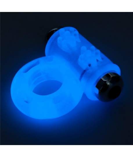Sextoys, sexshop, loveshop, lingerie sexy : Anneaux Vibrants & Cockring : Lovetoy- Anneau Vibrant cockring PHOSPHORESCENT