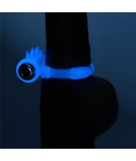 Sextoys, sexshop, loveshop, lingerie sexy : Anneaux Vibrants & Cockring : Lovetoy- Anneau Vibrant cockring PHOSPHORESCENT