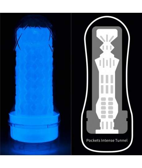 Sextoys, sexshop, loveshop, lingerie sexy : Vagin Artificiel : Lovetoy - Masturbateur PHOSPHORESCENT lumineux