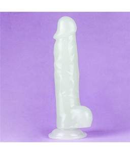 Sextoys, sexshop, loveshop, lingerie sexy : Gode Ventouse : Lovetoy- Gode Phosphorescent lumineux 21.5 cm