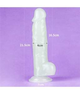 Sextoys, sexshop, loveshop, lingerie sexy : Gode Ventouse : Lovetoy- Gode Phosphorescent lumineux 21.5 cm