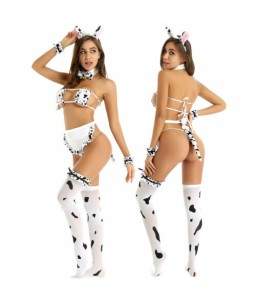 Sextoys, sexshop, loveshop, lingerie sexy : Deguisement Femme sexy : Costume sexy vache S/L