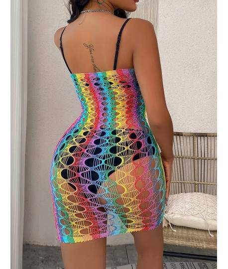 Sextoys, sexshop, loveshop, lingerie sexy : Robes sexy : Robe bustier résille multi couleur sexy