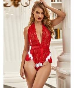 Sextoys, sexshop, loveshop, lingerie sexy : Deguisement noel sexy : Body sexy mère noël S/M