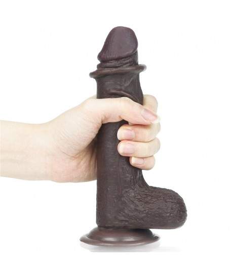 Sextoys, sexshop, loveshop, lingerie sexy : Gode Ventouse : Lovetoy - Gode Brown ventouse 17.5 cm