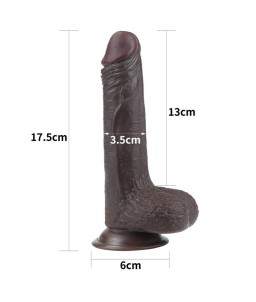 Sextoys, sexshop, loveshop, lingerie sexy : Gode Ventouse : Lovetoy - Gode Brown ventouse 17.5 cm