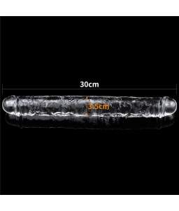 Sextoys, sexshop, loveshop, lingerie sexy : Gode Double - Double dong : Lovetoy - Double gode transparent 30cm