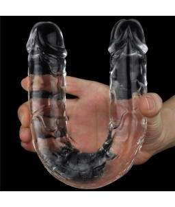 Sextoys, sexshop, loveshop, lingerie sexy : Gode Double - Double dong : Lovetoy - Double gode transparent 30cm