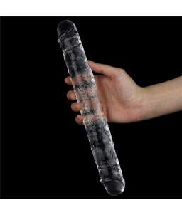 Sextoys, sexshop, loveshop, lingerie sexy : Gode Double - Double dong : Lovetoy - Double gode transparent 30cm