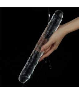 Sextoys, sexshop, loveshop, lingerie sexy : Gode Double - Double dong : Lovetoy - Double gode transparent 30cm