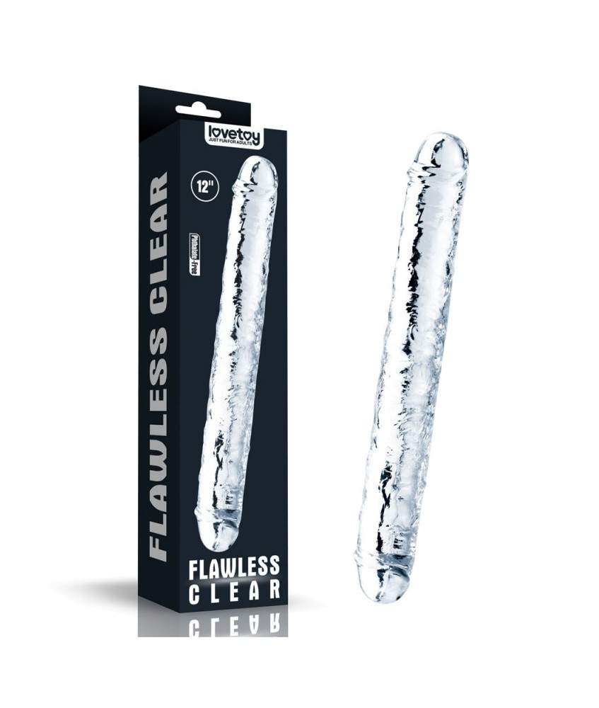Sextoys, sexshop, loveshop, lingerie sexy : Gode Double - Double dong : Lovetoy - Double gode transparent 30cm