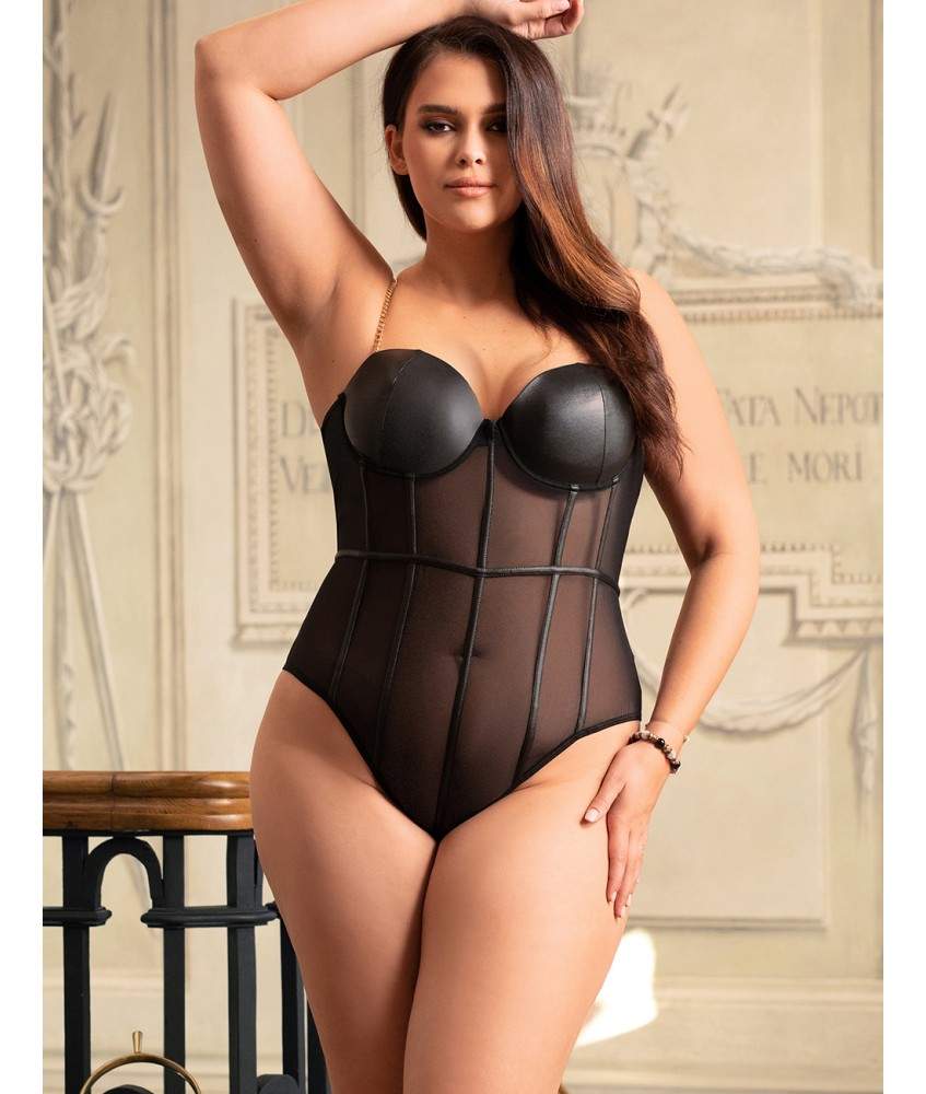 Sextoys, sexshop, loveshop, lingerie sexy : Lingerie sexy grande taille : Sexy Body noir 3xl