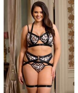 Sextoys, sexshop, loveshop, lingerie sexy : Lingerie sexy grande taille : Sexy Ensemble lingerie léopard 3XL