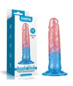 Sextoys, sexshop, loveshop, lingerie sexy : Gode Ventouse : Lovetoy- Gode droit Multi couleur