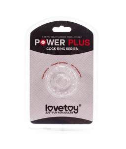 Sextoys, sexshop, loveshop, lingerie sexy : Anneaux Vibrants & Cockring : Lovetoy- cockring power plus Transparent