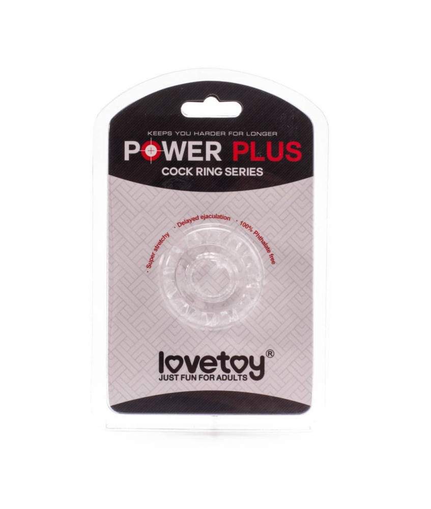 Sextoys, sexshop, loveshop, lingerie sexy : Anneaux Vibrants & Cockring : Lovetoy- cockring power plus Transparent