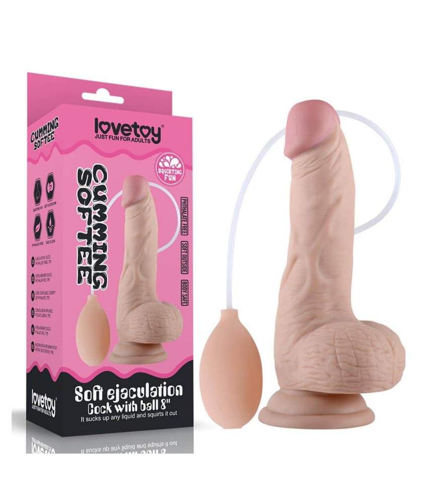 Sextoys, sexshop, loveshop, lingerie sexy : Gode Ventouse : Lovetoy- Gode ejaculateur chair