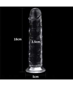 Sextoys, sexshop, loveshop, lingerie sexy : Gode Ventouse : Lovetoy- Gode droit Transparent