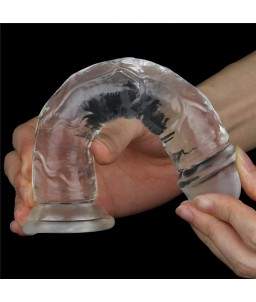 Sextoys, sexshop, loveshop, lingerie sexy : Gode Ventouse : Lovetoy- Gode droit Transparent