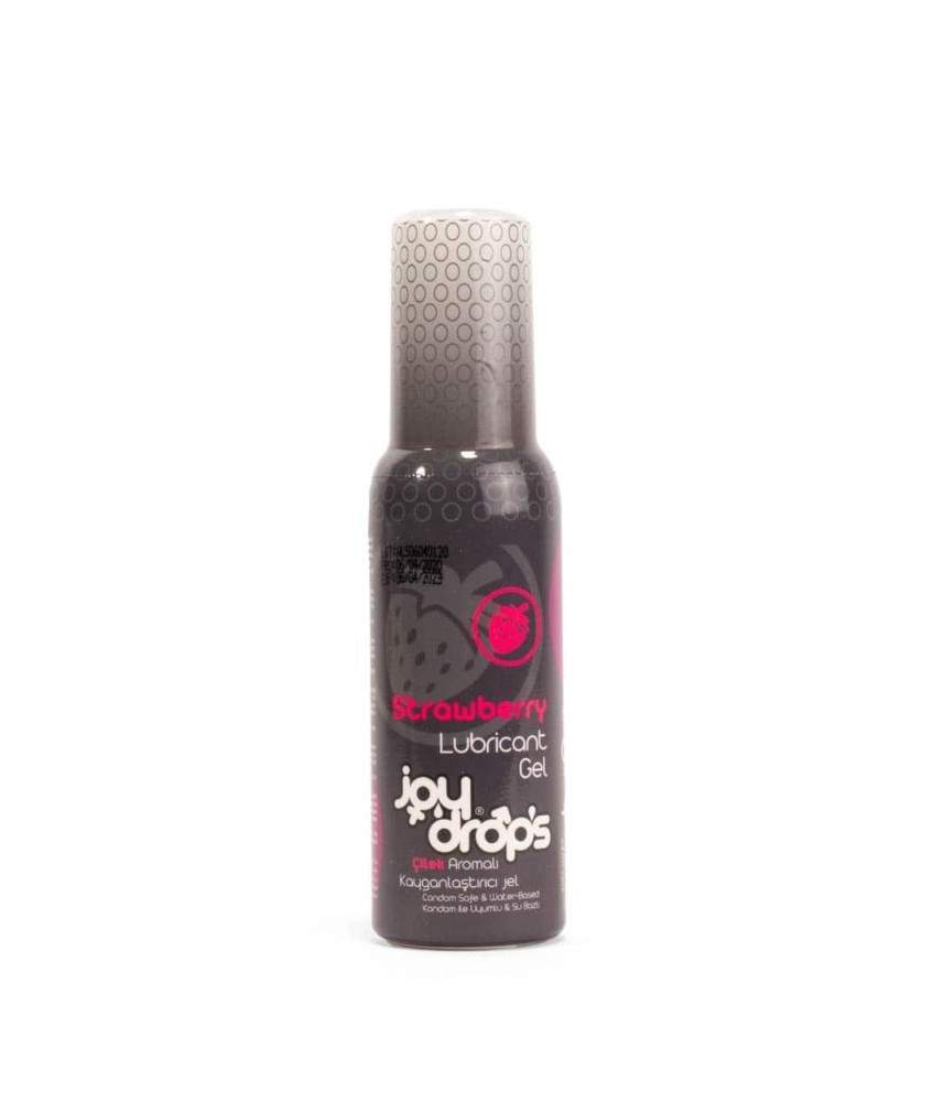 Sextoys, sexshop, loveshop, lingerie sexy : Lubrifiants à Base d'Eau : joy drops- Gel Lubrifiant Fraise 100ml