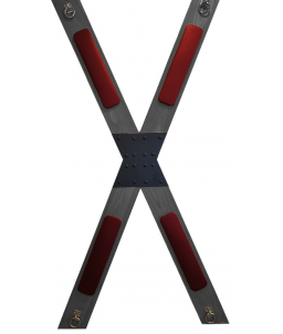 Sextoys, sexshop, loveshop, lingerie sexy : Croix de st andré : Croix de St andré Luxe Bois noir cuir rouge - France