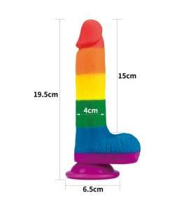 Sextoys, sexshop, loveshop, lingerie sexy : Gode Ventouse : Lovetoy- Gode Arc en ciel