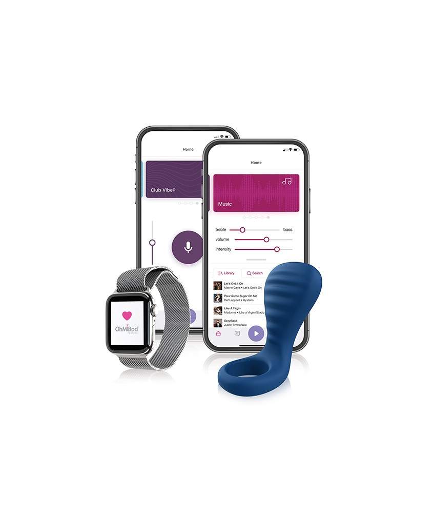 Sextoys, sexshop, loveshop, lingerie sexy : Vibro High Tech : Ohmibod- Anneau connecté Blue motion nex 3