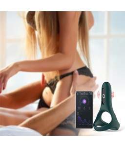 Sextoys, sexshop, loveshop, lingerie sexy : Anneaux Vibrants & Cockring : Magic Motion - Anneau vibrant connecté Rise vert