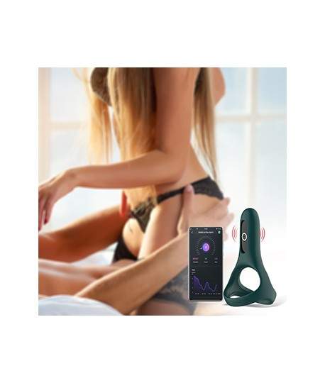 Sextoys, sexshop, loveshop, lingerie sexy : Anneaux Vibrants & Cockring : Magic Motion - Anneau vibrant connecté Rise vert