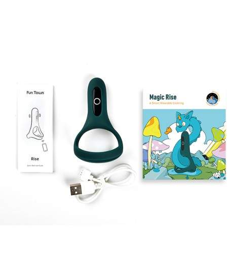 Sextoys, sexshop, loveshop, lingerie sexy : Anneaux Vibrants & Cockring : Magic Motion - Anneau vibrant connecté Rise vert