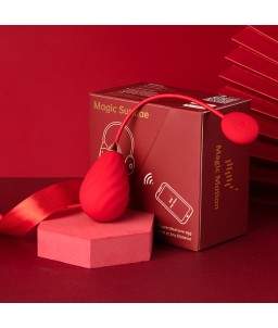 Sextoys, sexshop, loveshop, lingerie sexy : Vibro High Tech : Magic Motion - Oeuf rouge vibrant connecté Sundae