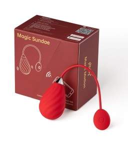 Sextoys, sexshop, loveshop, lingerie sexy : Vibro High Tech : Magic Motion - Oeuf rouge vibrant connecté Sundae