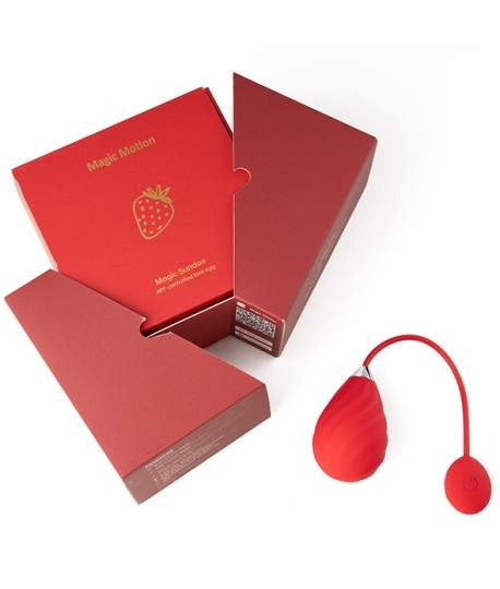 Sextoys, sexshop, loveshop, lingerie sexy : Vibro High Tech : Magic Motion - Oeuf rouge vibrant connecté Sundae