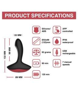 Sextoys, sexshop, loveshop, lingerie sexy : Vibro Anal : Magic Motion - Stimulateur Prostatique connecté Solstice