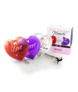 Sextoys, sexshop, loveshop, lingerie sexy : Accessoires Soirée Coquine : Lot de 3 Coeurs de Massage Chauffant