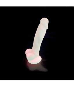 Sextoys, sexshop, loveshop, lingerie sexy : Gode Ventouse : Silexd - Gode Rose Phosphorescent